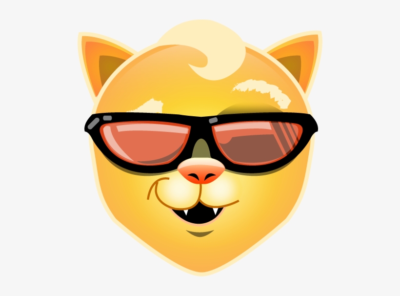 Cool Cat Png - Cool Emoji, transparent png #1147118
