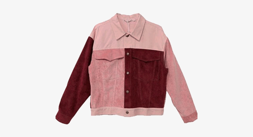 Aesthetic, Clothes, And Png Image - Pink And Red Denim Jacket, transparent png #1147119