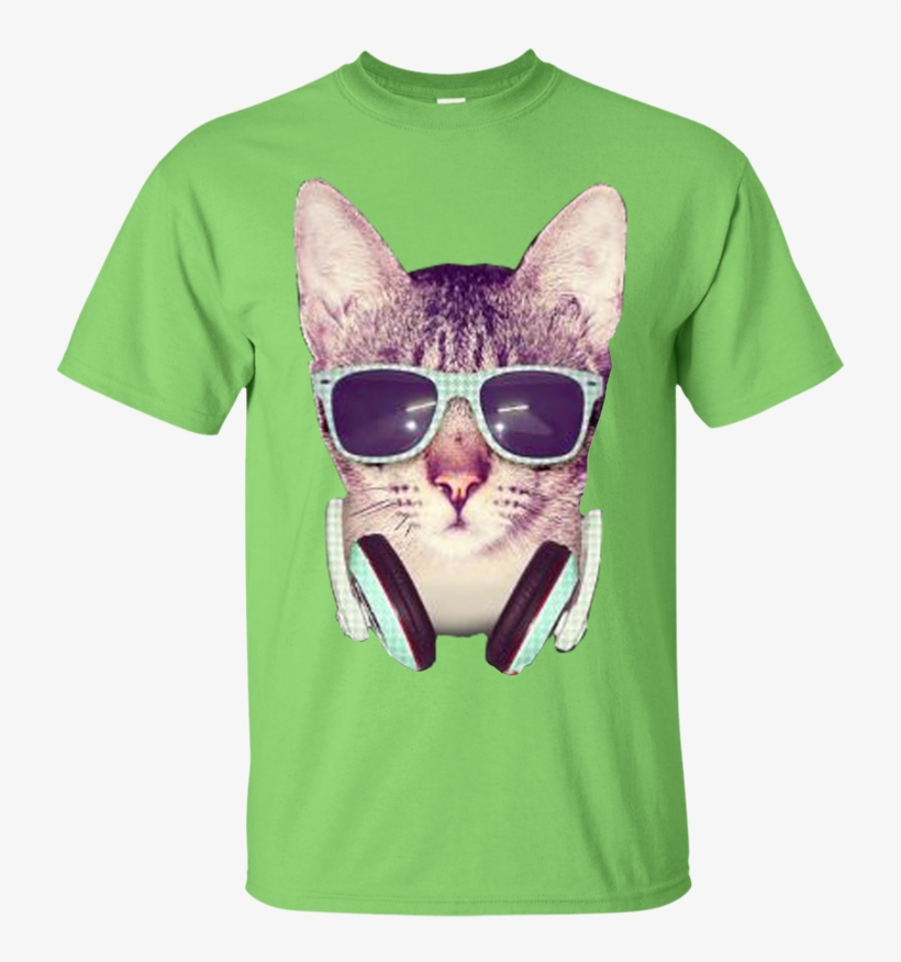 Cool Cat T-shirt - Cat - Hipster Cat T Shirt & Hoodie, transparent png #1147324