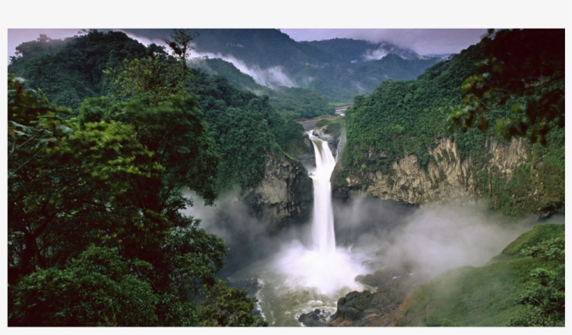 Welcome To The Wonderful Place Full Of Animals And - Largest Waterfall In Ecuador, transparent png #1147512