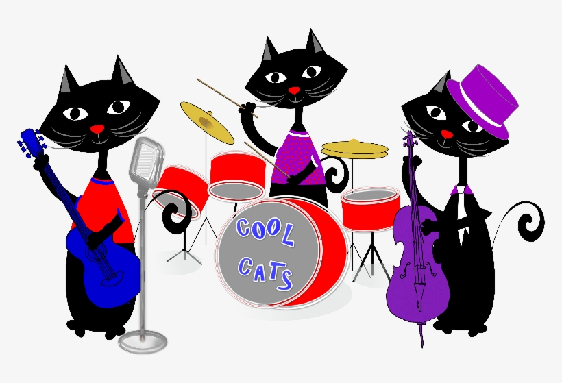 Cool Cats Rock Band - Cats Rock Band Cartoons, transparent png #1147797