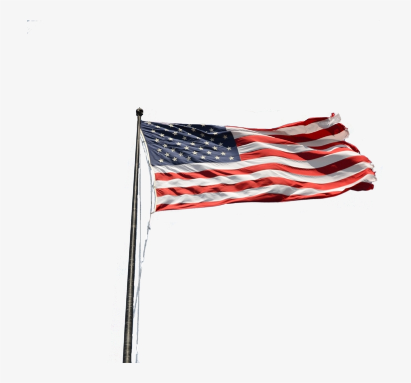 American Flag On Pole Png Picture Black And White Download - Flag Of The United States, transparent png #1148088