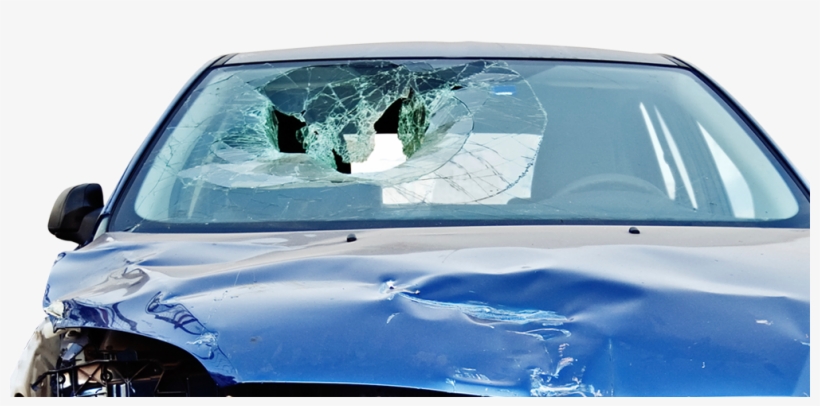 Damaged Car - Crashed Car Front View, transparent png #1148591