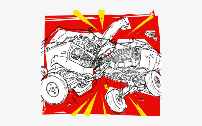 Car Crash - Illustration, transparent png #1148647