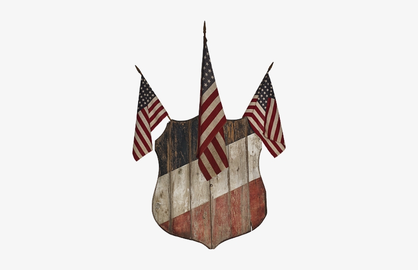 Flag Holder In The Form Of A Shield, Painted Red, White - Flag Of The United States, transparent png #1148786