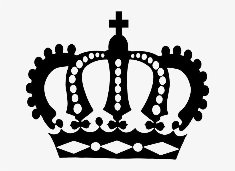 Cross, Crown, Decorative, King, Monarch, Ornate, Royal - Crown Silhouette Png, transparent png #1149763