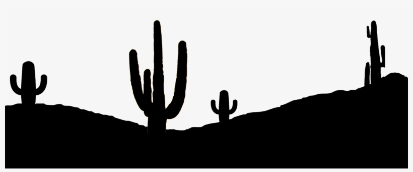 Cactus Silhouette Png - Desert Silhouette Png, transparent png #1150859