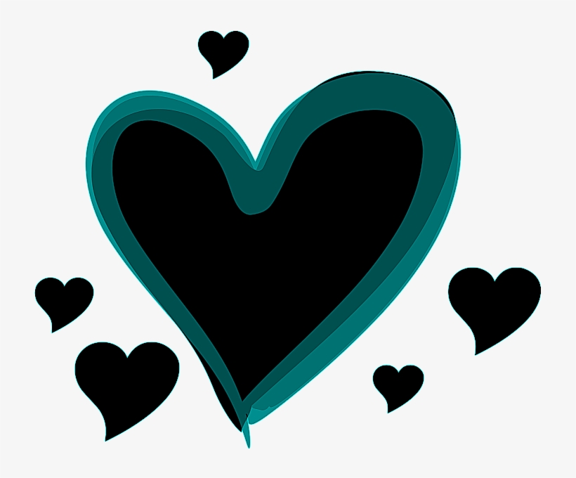 Black Heart Picture - Cute Black Heart Png, transparent png #1150863