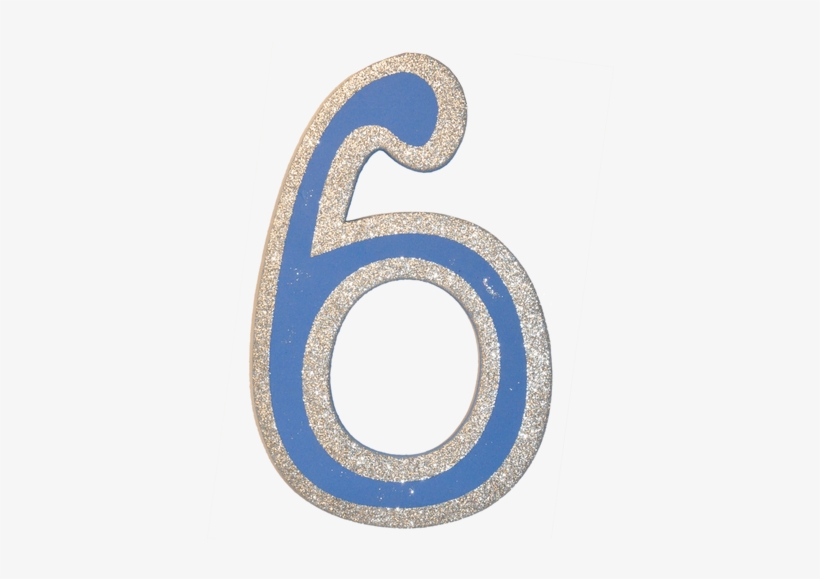 Blue Numbers With Silver Sparkle - Number, transparent png #1150925