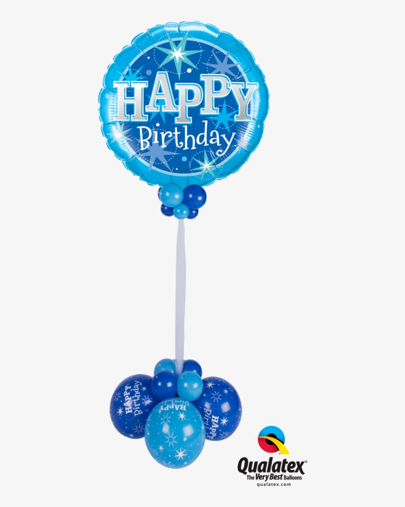 Blue Happy Birthday Balloons, transparent png #1151010