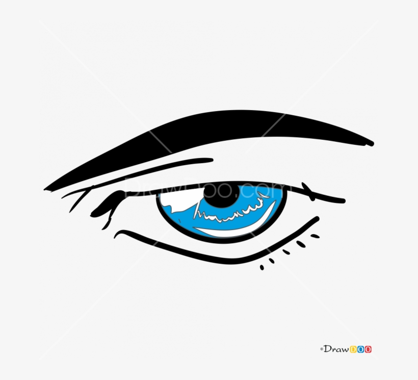 How To Draw Male Eye Clip Art Freeuse Library - Anime Eyes Male Transparent, transparent png #1151102