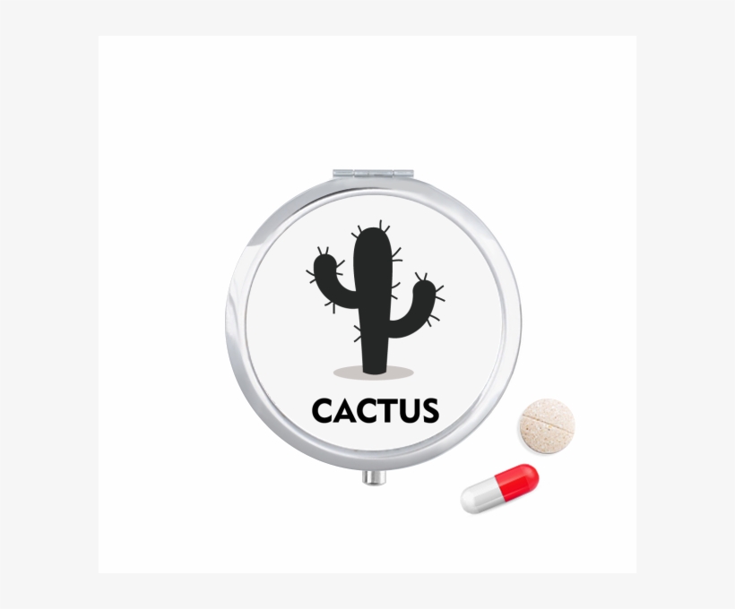 Cactus Green Plant Succulents Silhouette Travel Pocket - Fit & Fresh Pocket Pill Case Euro-280, transparent png #1151567