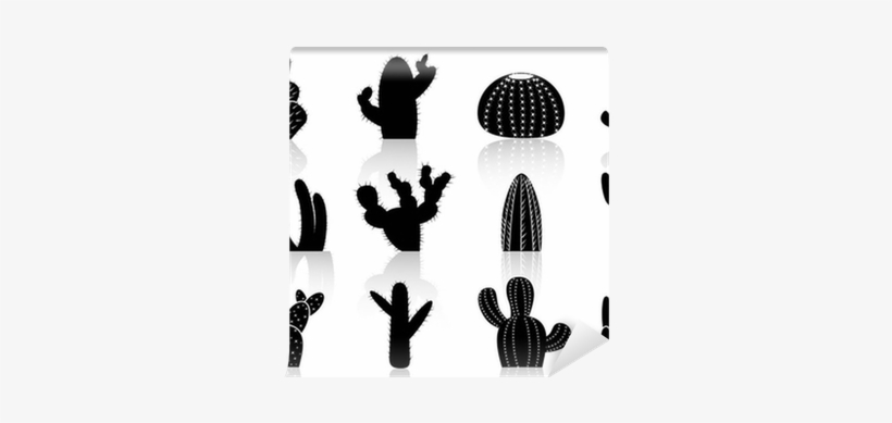 Round Cactus Silhouette, transparent png #1151615