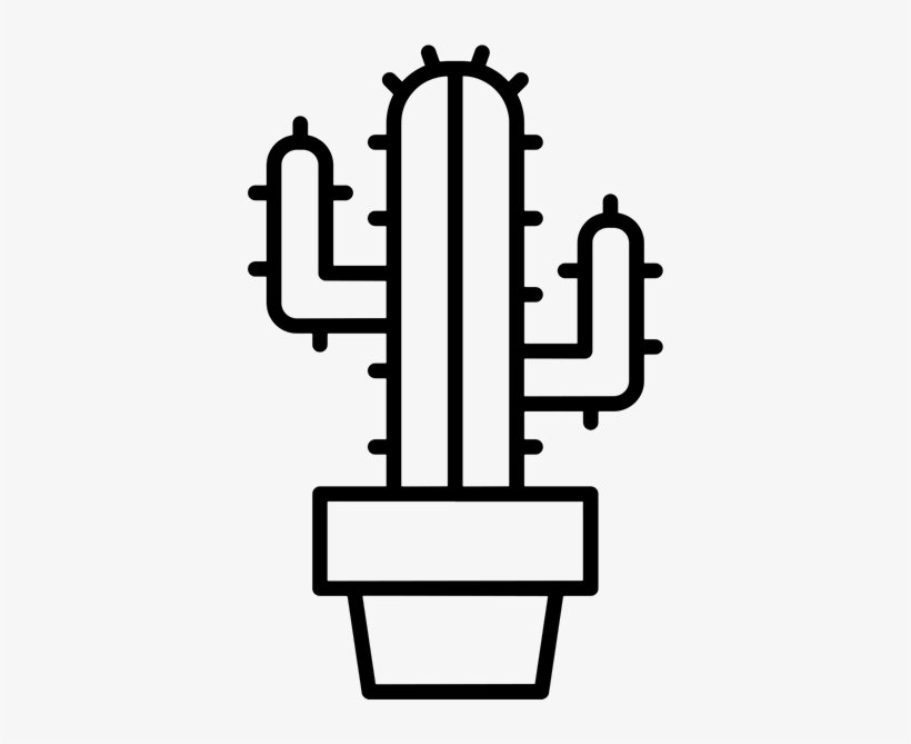 Cactus Drawing Sticker - Dibujo De Un Cactus, transparent png #1151965
