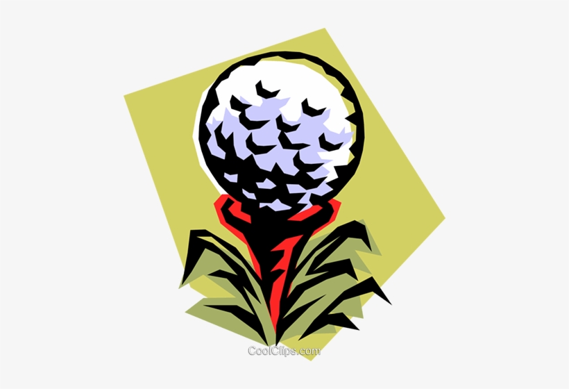 Golf Ball On Tee Royalty Free Vector Clip Art Illustration - Illustration, transparent png #1152231