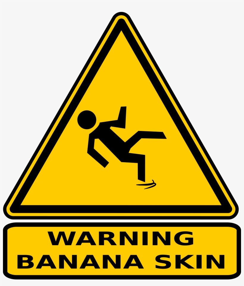 Warning Banana Skin Clip Arts, transparent png #1152277