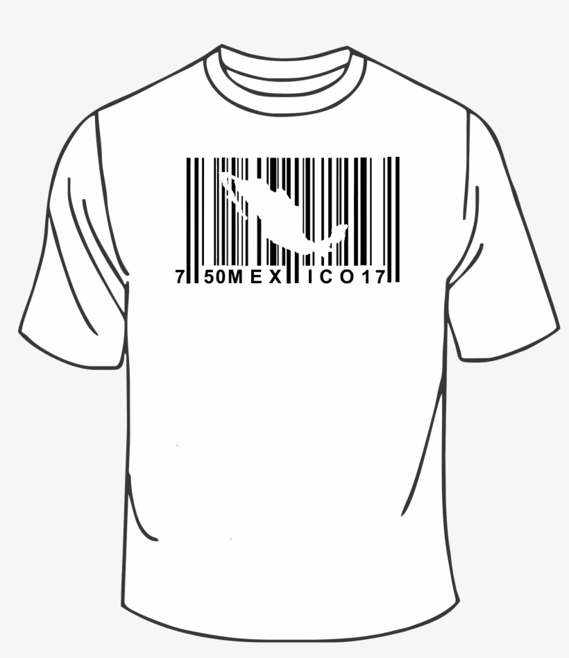 Playera Código De Barras México Vendido Por Stamparte - Active Shirt, transparent png #1152431