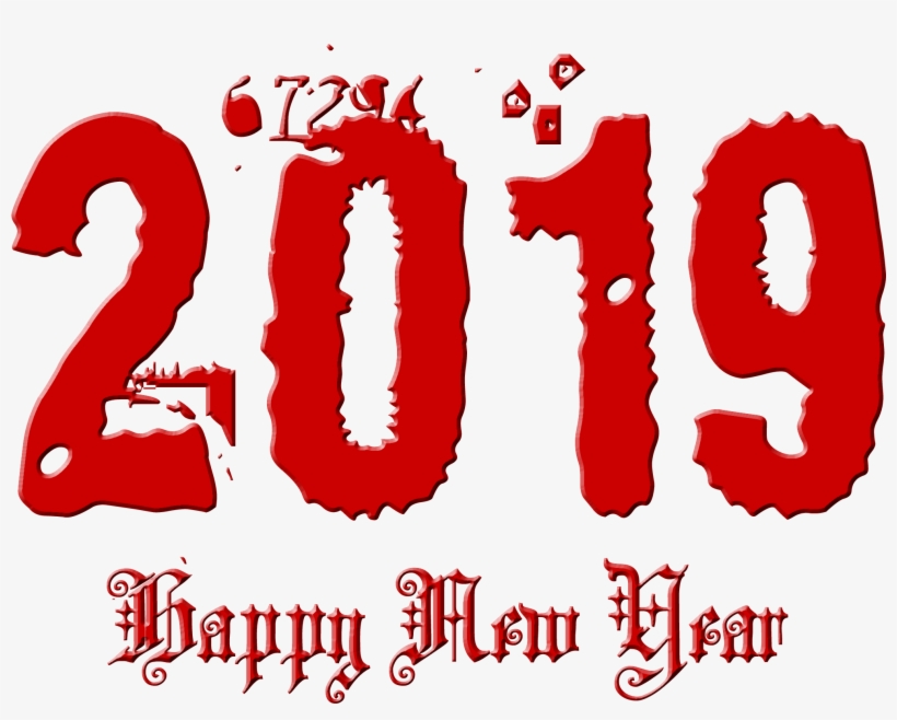 Happy New Year 2019 Download With Distressed And Grungy, transparent png #1153966