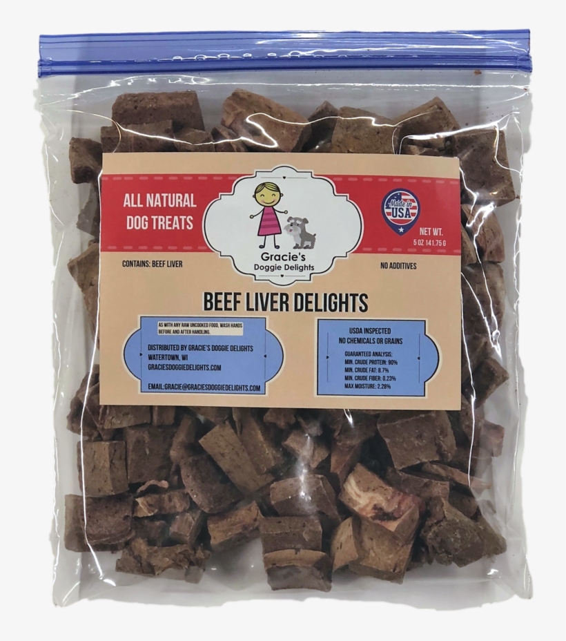 Gracie's Beef Liver Delights Freeze Dried Dog Treats - Chocolate, transparent png #1154008