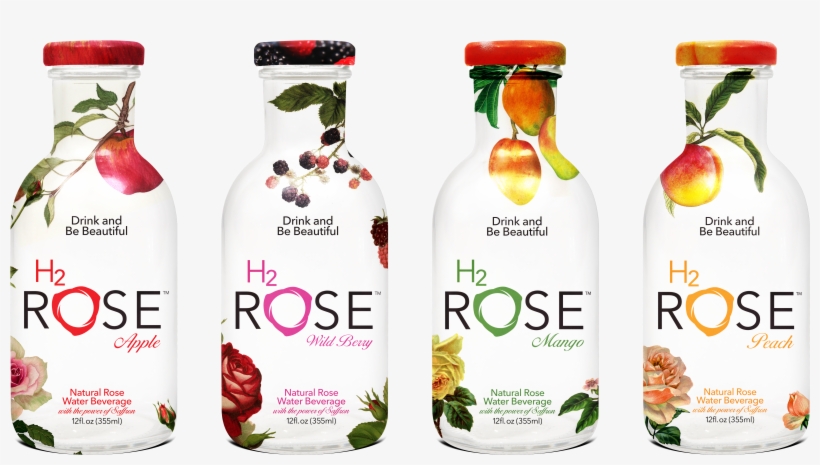 H2rose Rose Infused Drinks With Fruit Water - H2o Rose Water, transparent png #1154323