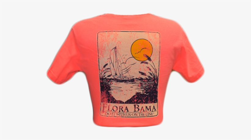 Flora Bama Sailboat Distressed T Shirt - T-shirt, transparent png #1154355