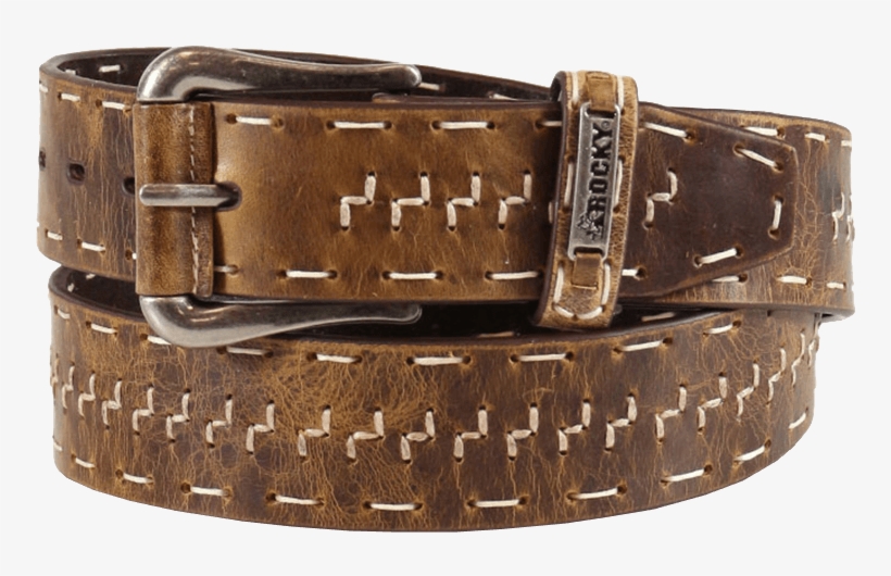 Rocky Men's Full-grain Leather Outdoor Belt W/cream - 32" Rocky 1 1/2" Wide Brown Mens Outdoor Leather Belt, transparent png #1154385