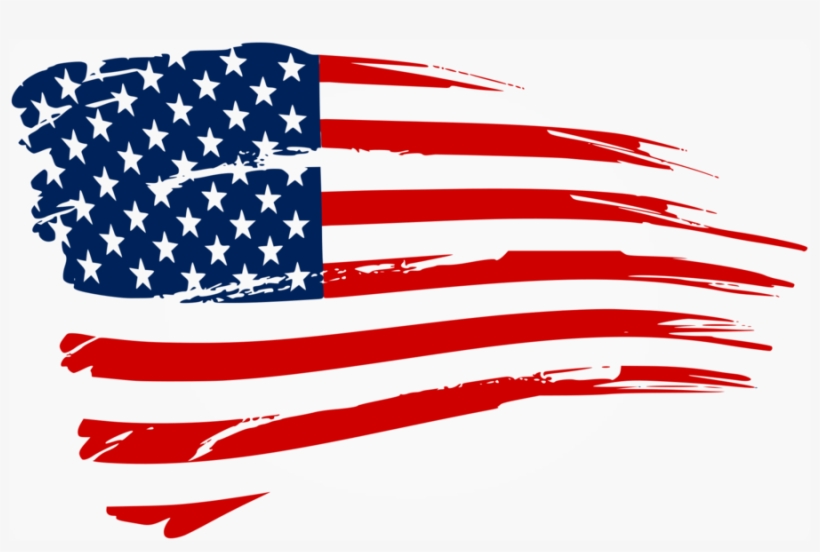 Distressed American Flag Decal Clipart United States - American Flag Logo Png, transparent png #1154513