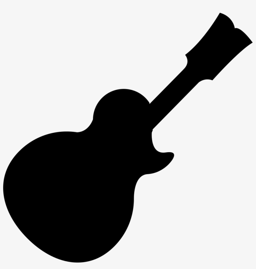 Music Guitar Black Silhouette - Silhueta De Instrumentos Musicais, transparent png #1154749