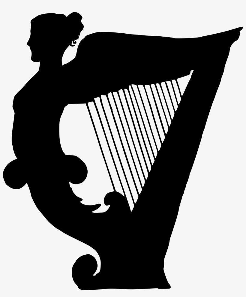 Harp Big Image Png - Harp Silhouette Png, transparent png #1154920