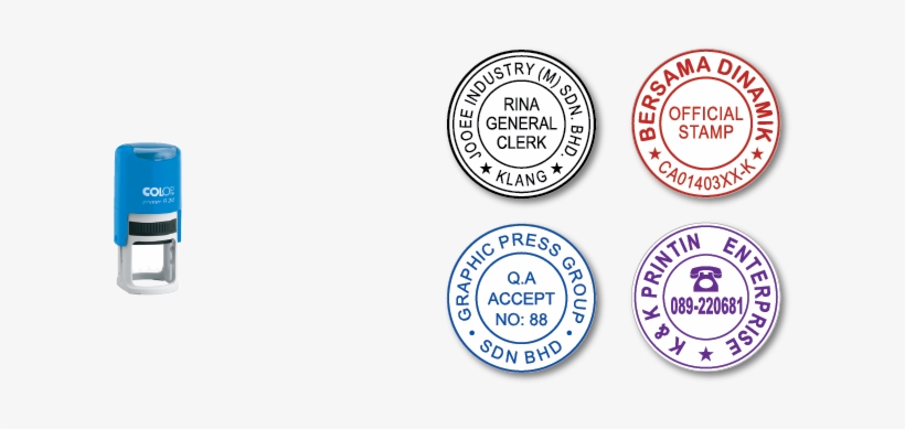 View Full-size Image - Round Rubber Stamp Size, transparent png #1155133