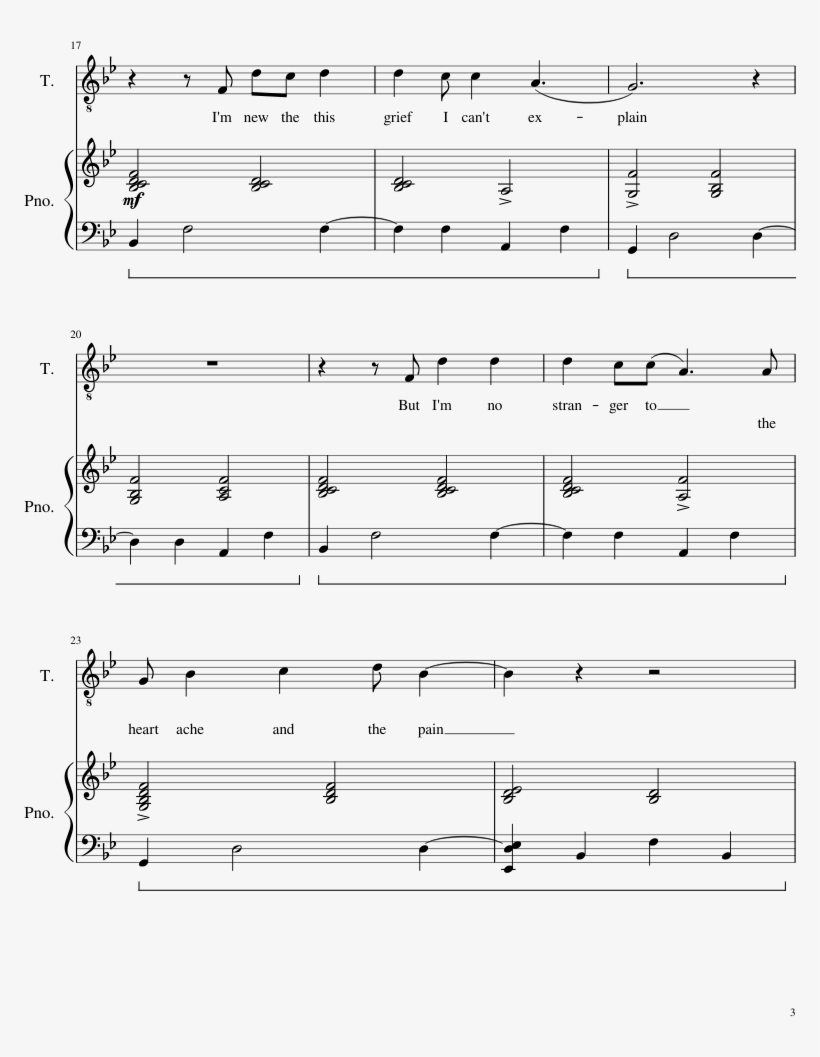 Silhouette Sheet Music Composed By Owl City 3 Of 7 - Music, transparent png #1155212