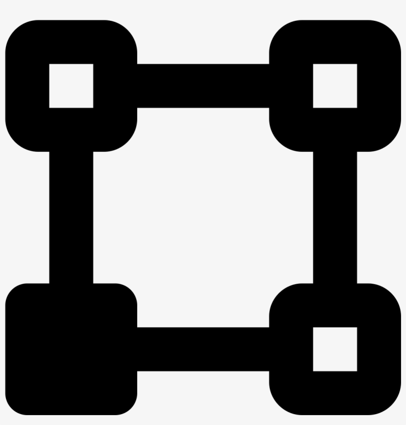 It's Four Small Squares, Each Sitting On The Corner - Icon, transparent png #1155409