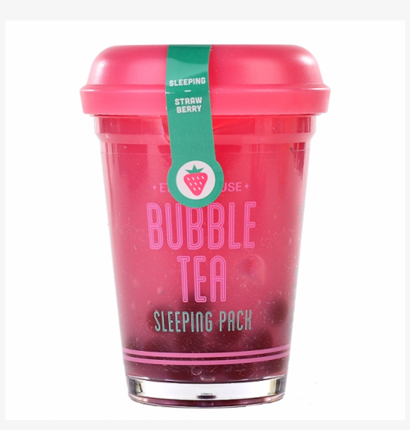 Etude House Bubble Tea Sleeping Pack (type: Strawberry), transparent png #1156539