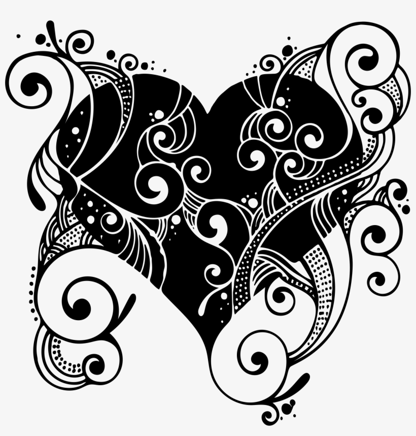 This Free Icons Png Design Of Flourishy Heart Silhouette, transparent png #1156848