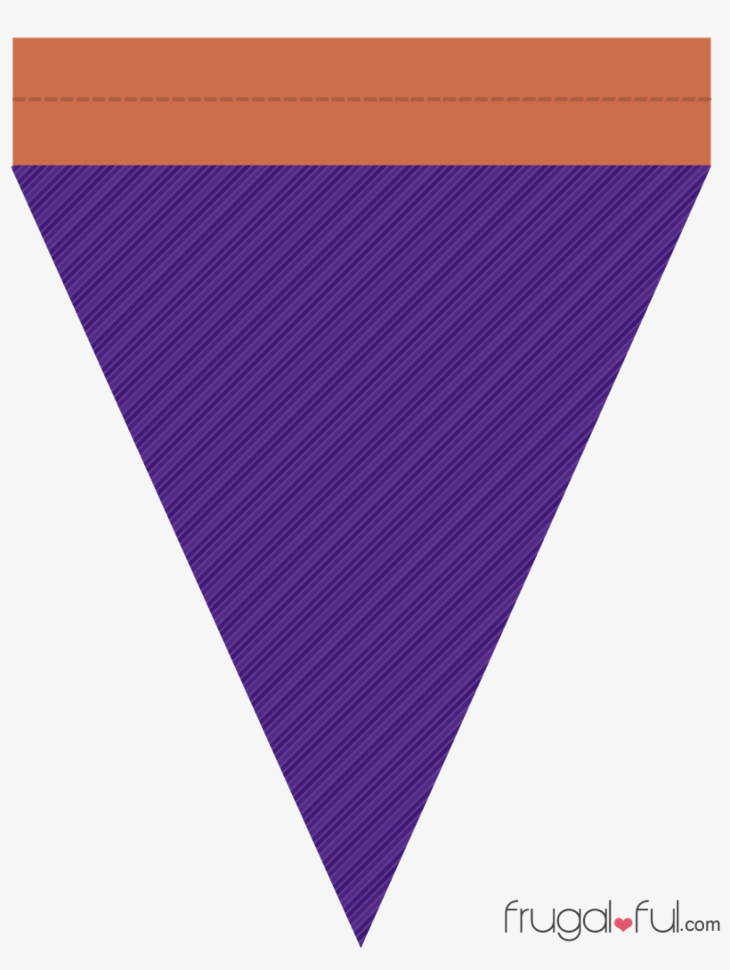 Purple Triangle Banner Png Svg Black And White Library - Halloween, transparent png #1157207