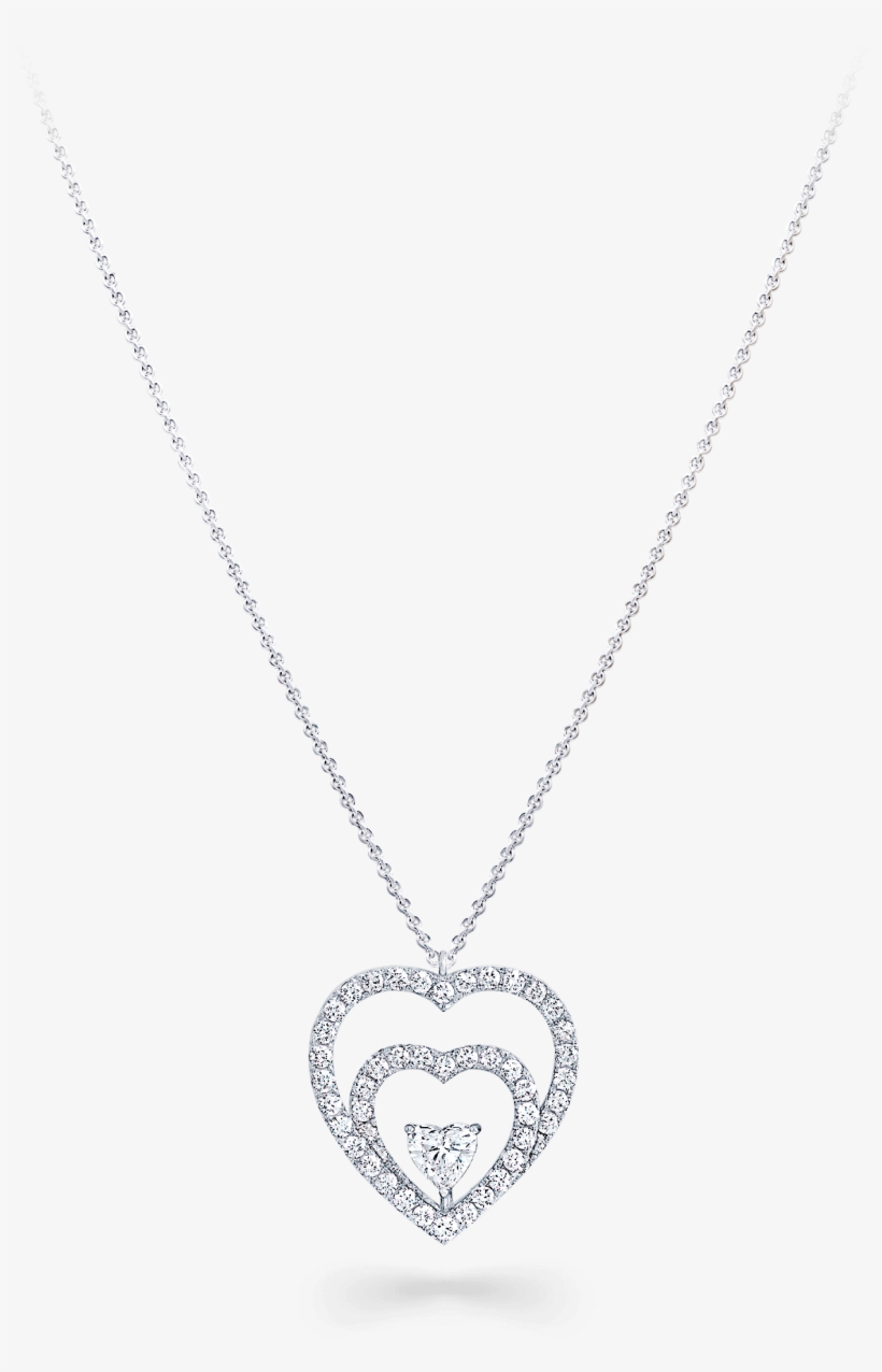 A Graff Bridal Necklace Featuring A Double Heart Diamond - Archive, transparent png #1157212