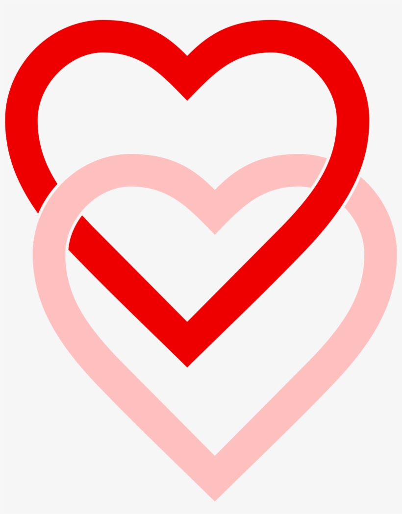 Interlaced Love Hearts - 2 Love Heart Png, transparent png #1157243
