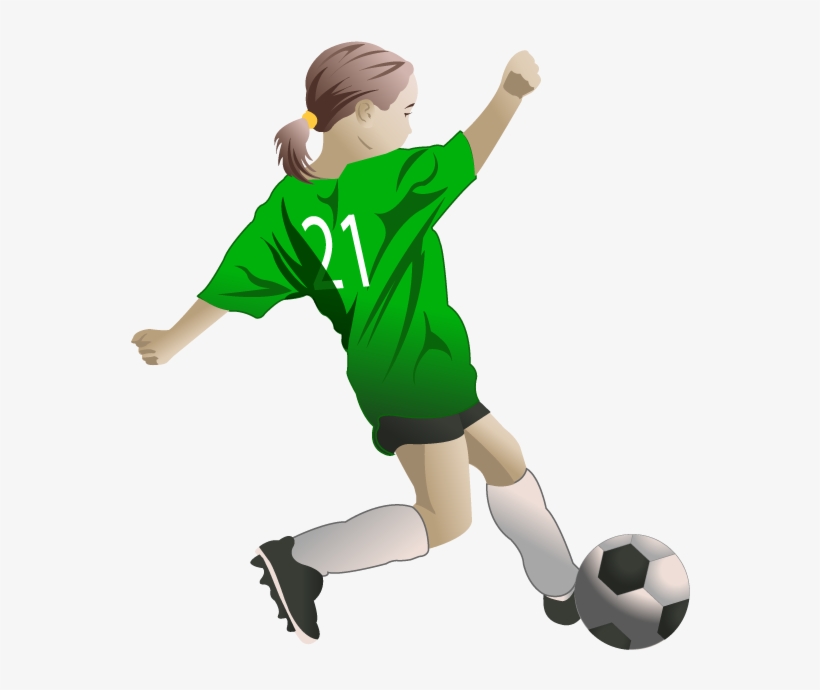 Soccer Girls Clipart - Girl Soccer Player Png, transparent png #1157278