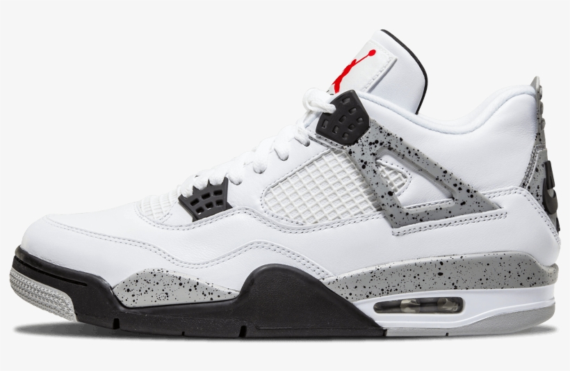 The Daily Jordan - Air Jordan 4 Retro Og 8.5 Shoes White / Fire Red 840606, transparent png #1157499