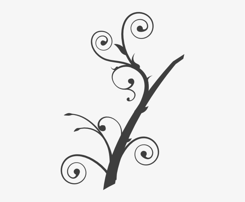 This Free Clip Arts Design Of Gray Branch Swirl, transparent png #1157707
