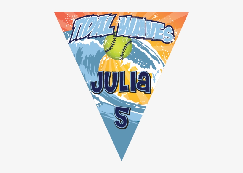 Tidal Waves Triangle Individual Team Pennant - Baseball, transparent png #1157709