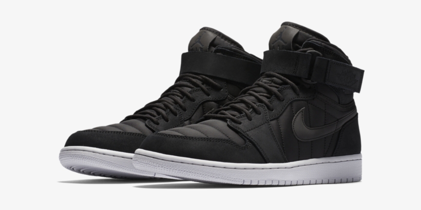 Air Jordan 1 High Strap 'black/pure Platinum' - Jordan Retro 1 High Strap, transparent png #1157743