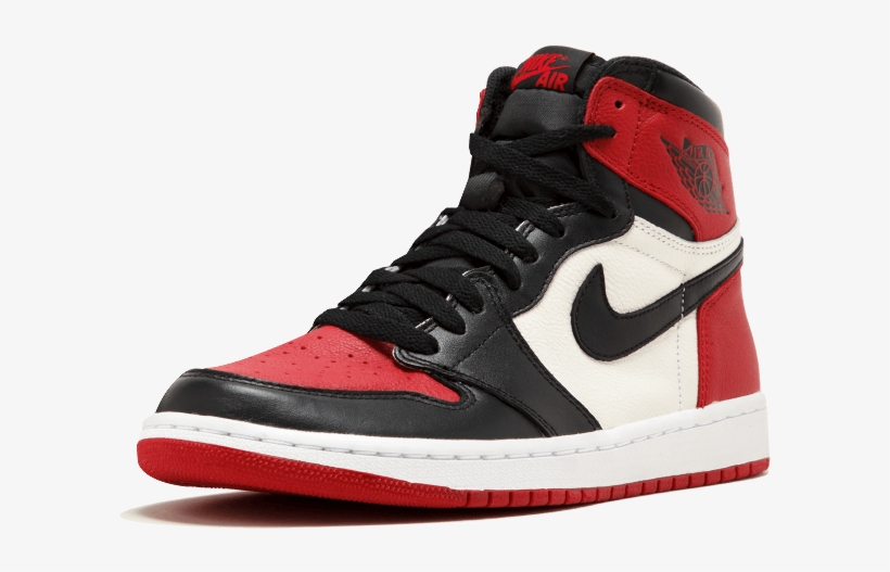 Jordan 1 Retro High - Air Jordan 1 Bred Toe, transparent png #1157788