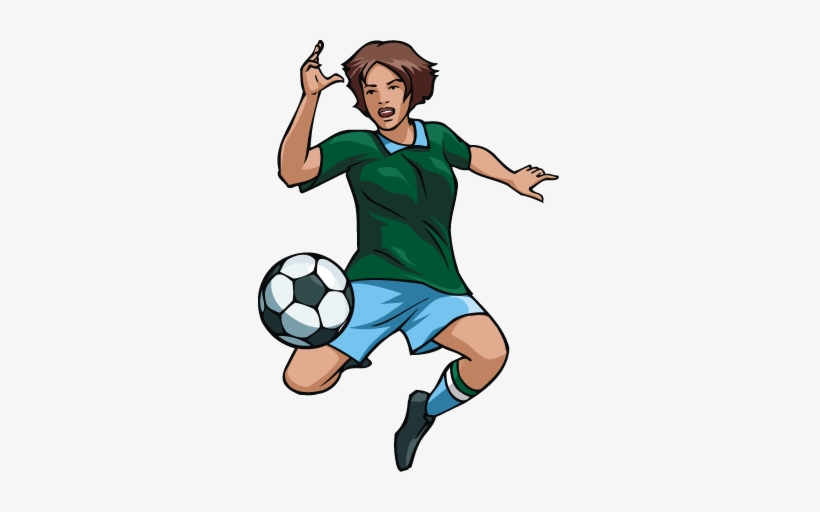 Free Girl Soccer Player Vector Clip Art Image From, transparent png #1157952