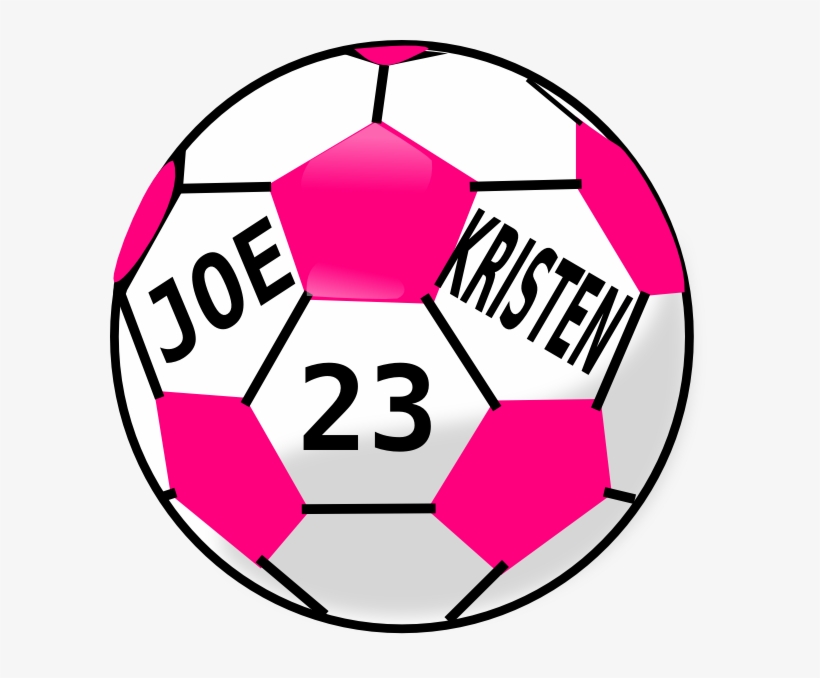Pink Soccer Ball Clipart - Blue Clipart Football, transparent png #1158005