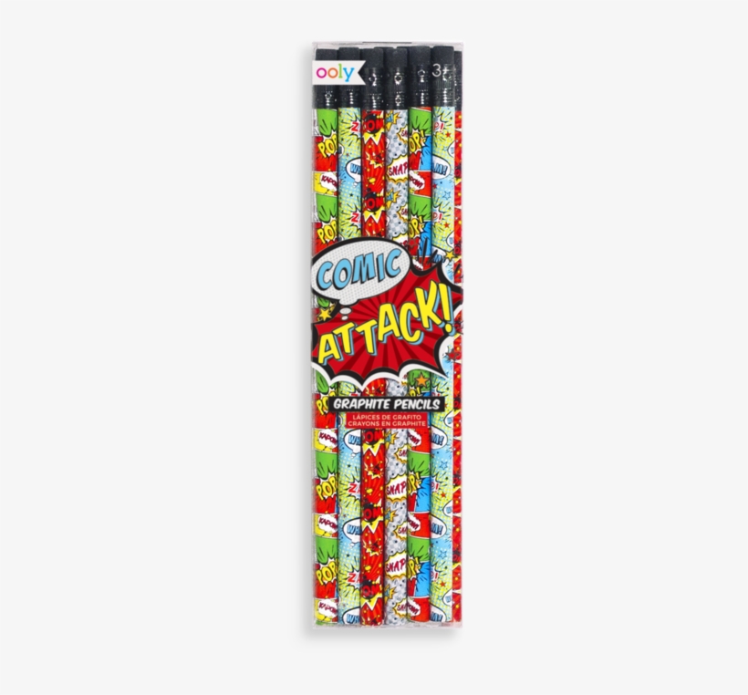 Self Expression Writing And Art Gift Set For Boys - Comic Attack Graphite Pencil Set International Arrivals, transparent png #1158050