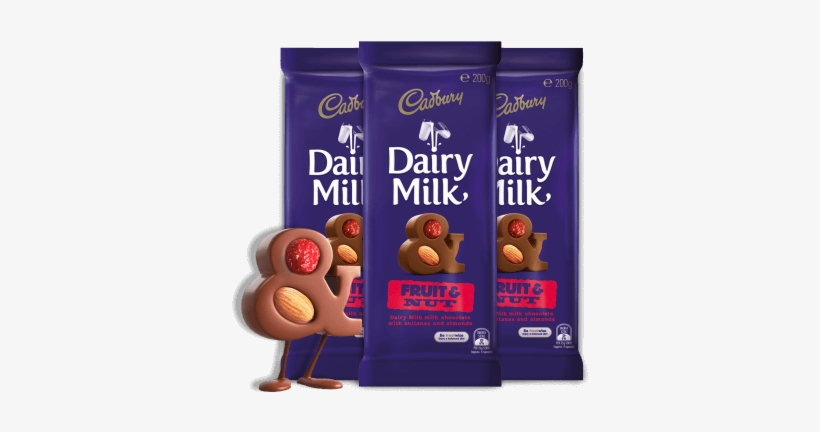 Fruit & Nut - Dairy Milk Chocolate Fruit And Nut, transparent png #1158190