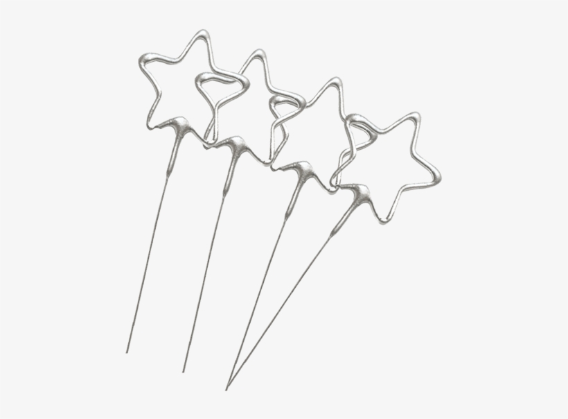 Star Shaped Sparklers 4 - Silver, transparent png #1158339