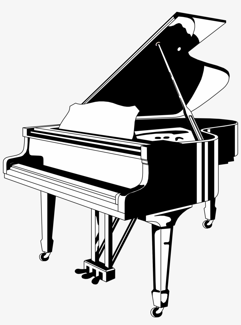 Piano Clipart Free Stock Free Download On Melbournechapter - Piano Black And White Vector, transparent png #1158364