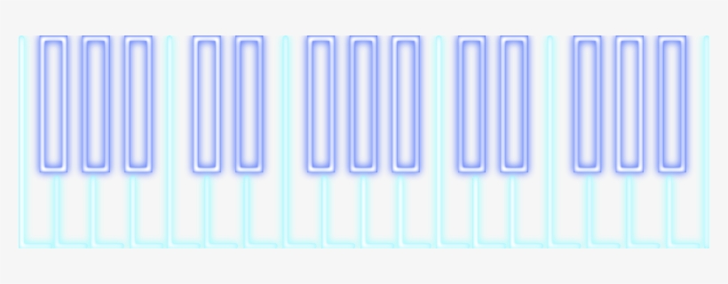 Ftestickers Music Piano Keyboard Neon - Music, transparent png #1158611